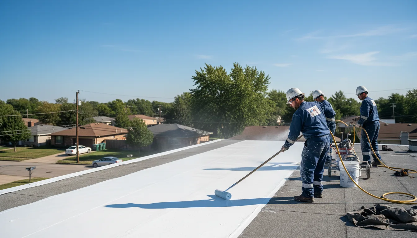 Commercial roof coating in Edinburg, PA near me